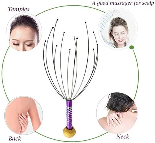 0253 Scalp Massagers, Handheld Head Massage Tingler, Scratcher for Deep Relaxation, Hair Stimulation and Stress Relief