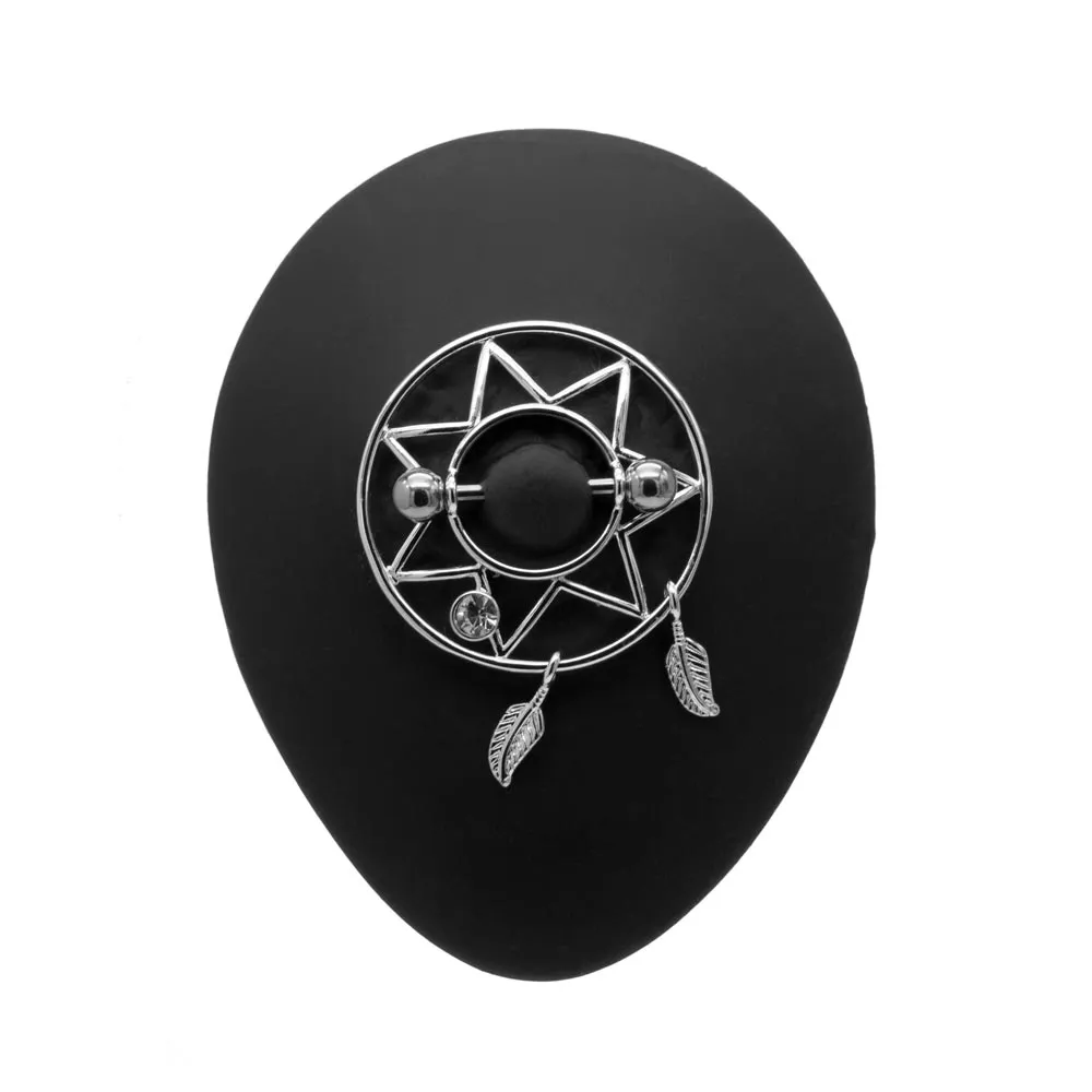 14g 5/8” Star Dreamcatcher Nipple Jewelry — Price Per 1