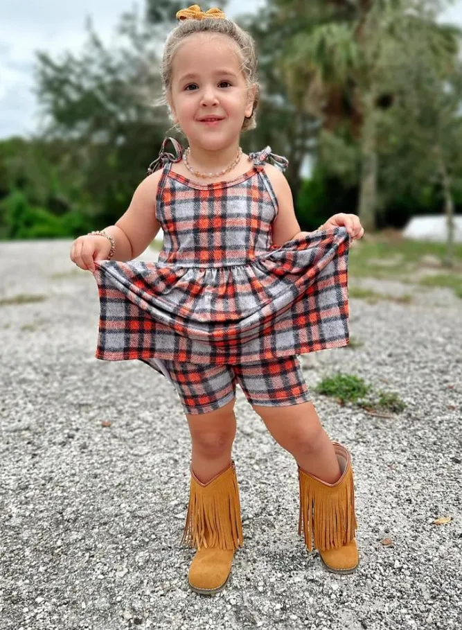 2 left! 3T & 4T ~ Jumper Dress ~ Cozy Fall Plaid