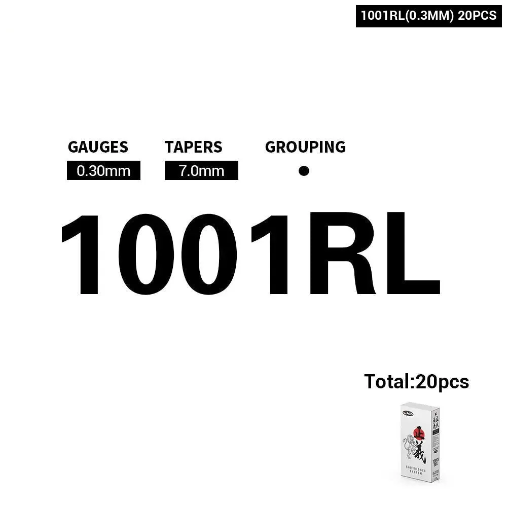 20 Red Tattoo Needles for Police Cartridge Machines