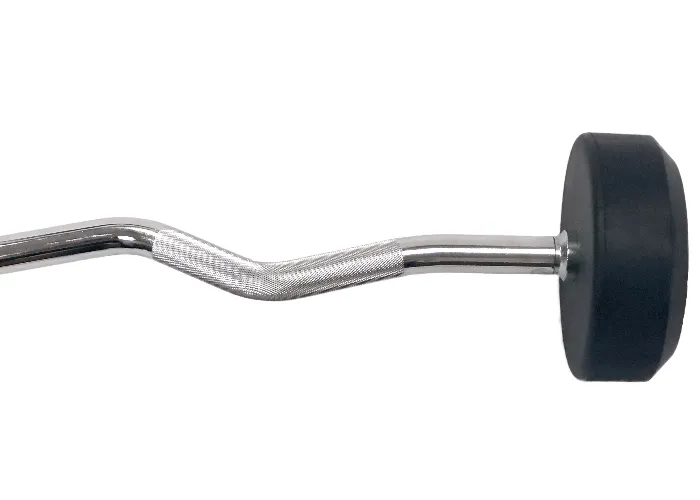 20LB-110LB Rubber EZ Curl Barbell Set