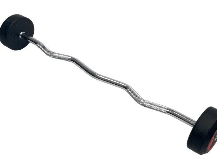 20LB-110LB Rubber EZ Curl Barbell Set