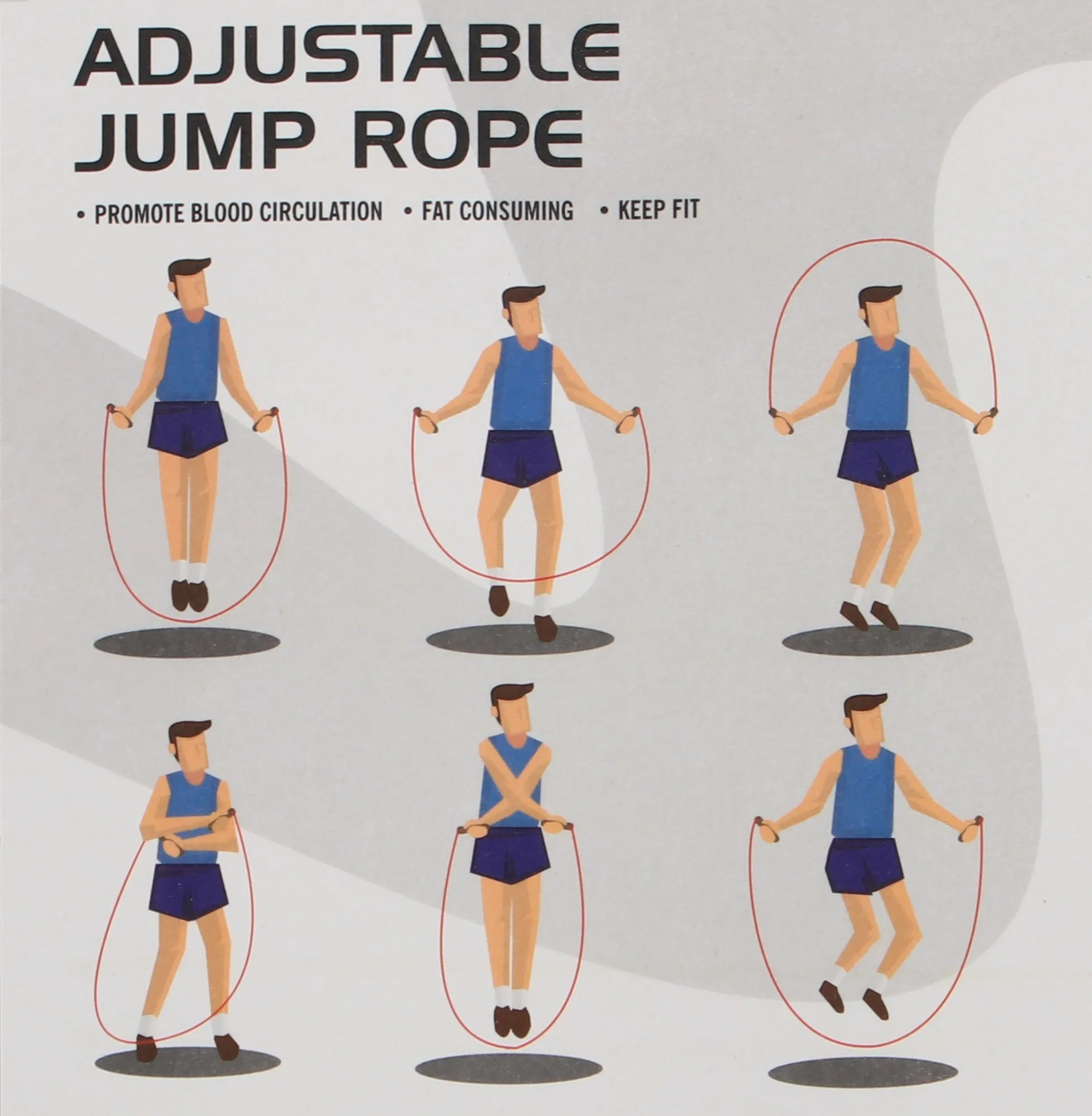 ADJ PVC JUMP ROPE W/BEARING-9FT