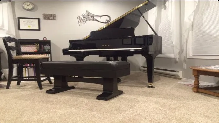 Adjustable Piano Bench Plans Pneumatic Keyboard Padded Seat Build Your Own.