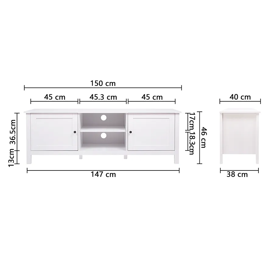 Amber 150 cm TV Stand with 2 Doors