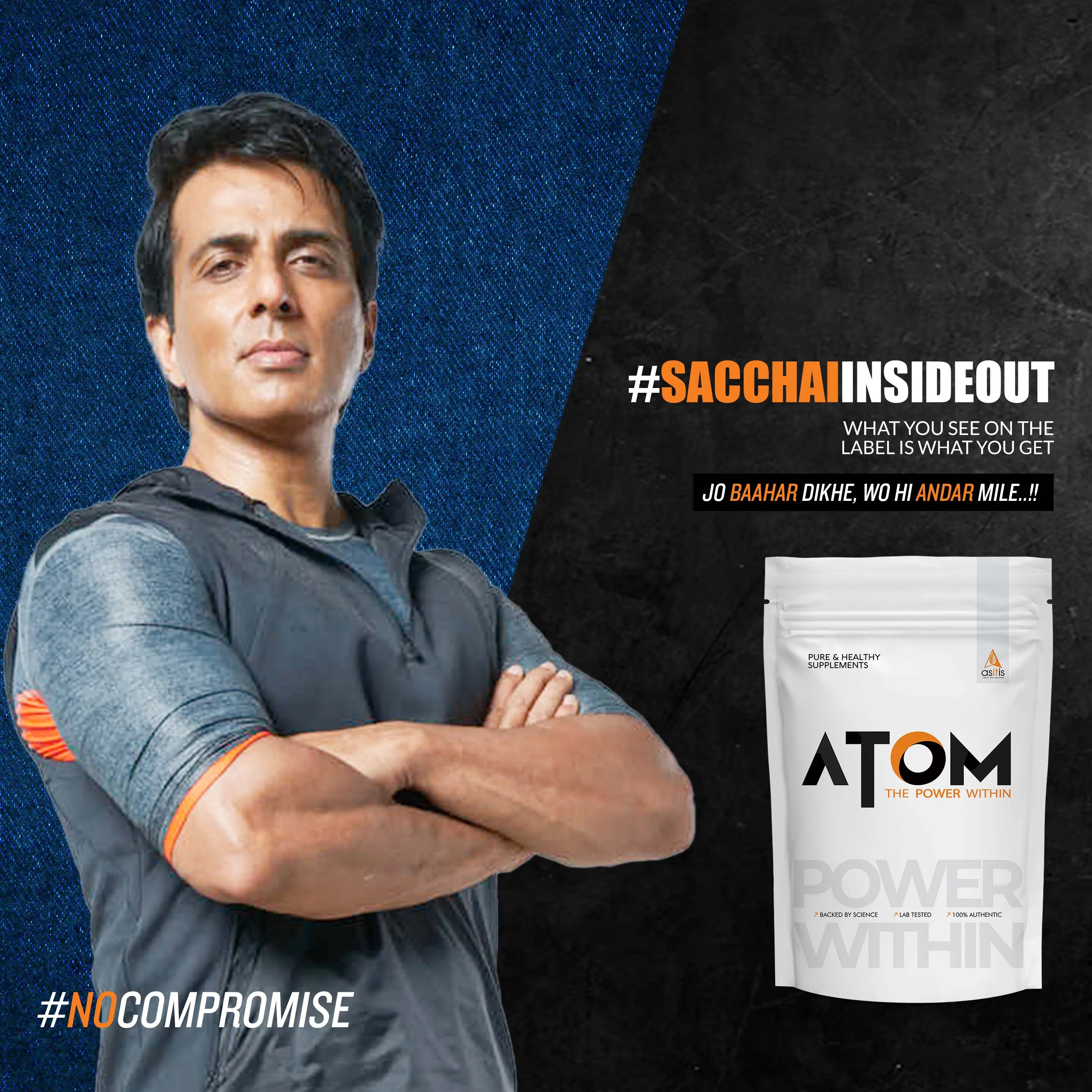 ATOM Beginners Whey Protein | Accelerates Muscle-building | Increases Body Strength