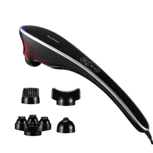 Brookstone Handheld Dual Head Percussion Massager with Five Interchangeable Heads