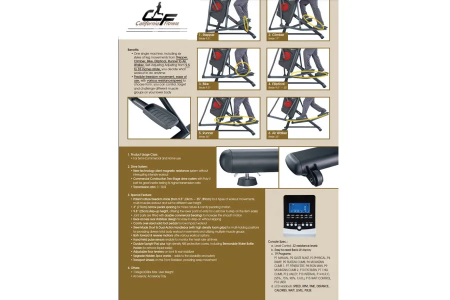 California Fitness AM3 Adaptive Motion Elliptical