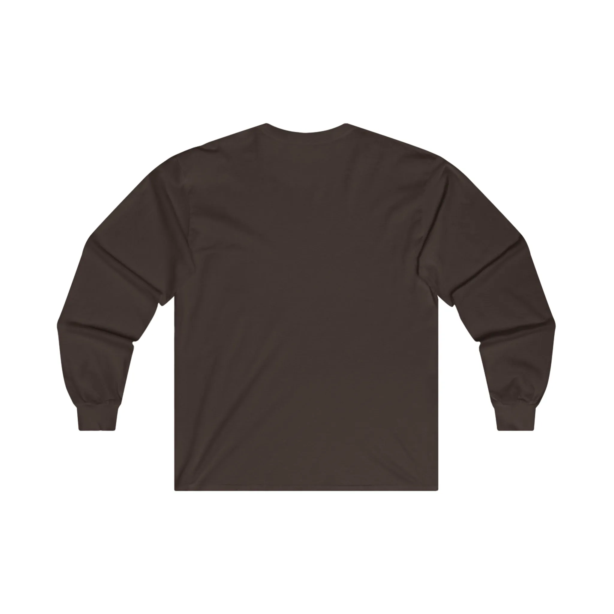Coffee & Barbells - Unisex Ultra Cotton Long Sleeve Tee - White Front Logo Plain Back