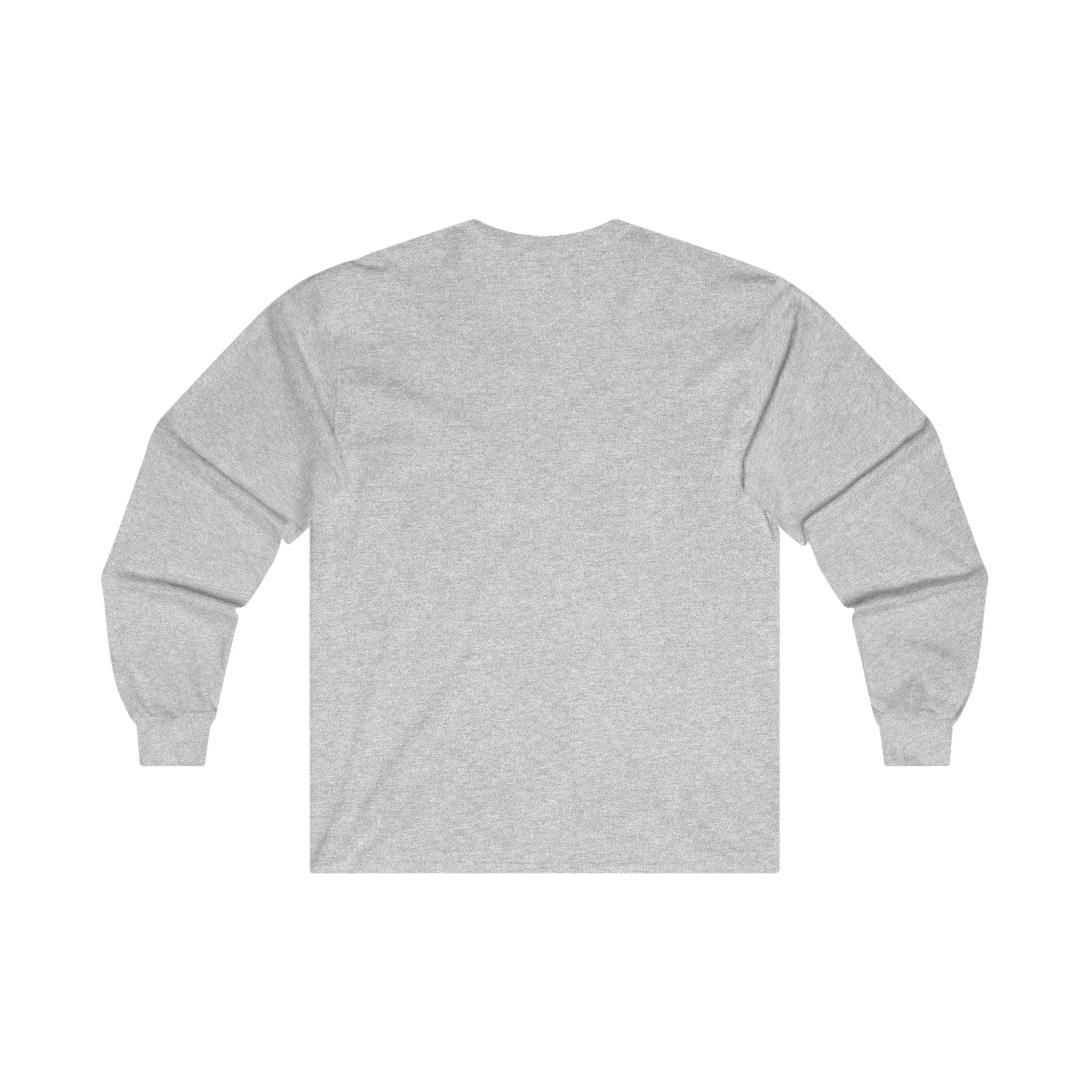 Coffee & Barbells - Unisex Ultra Cotton Long Sleeve Tee - White Front Logo Plain Back