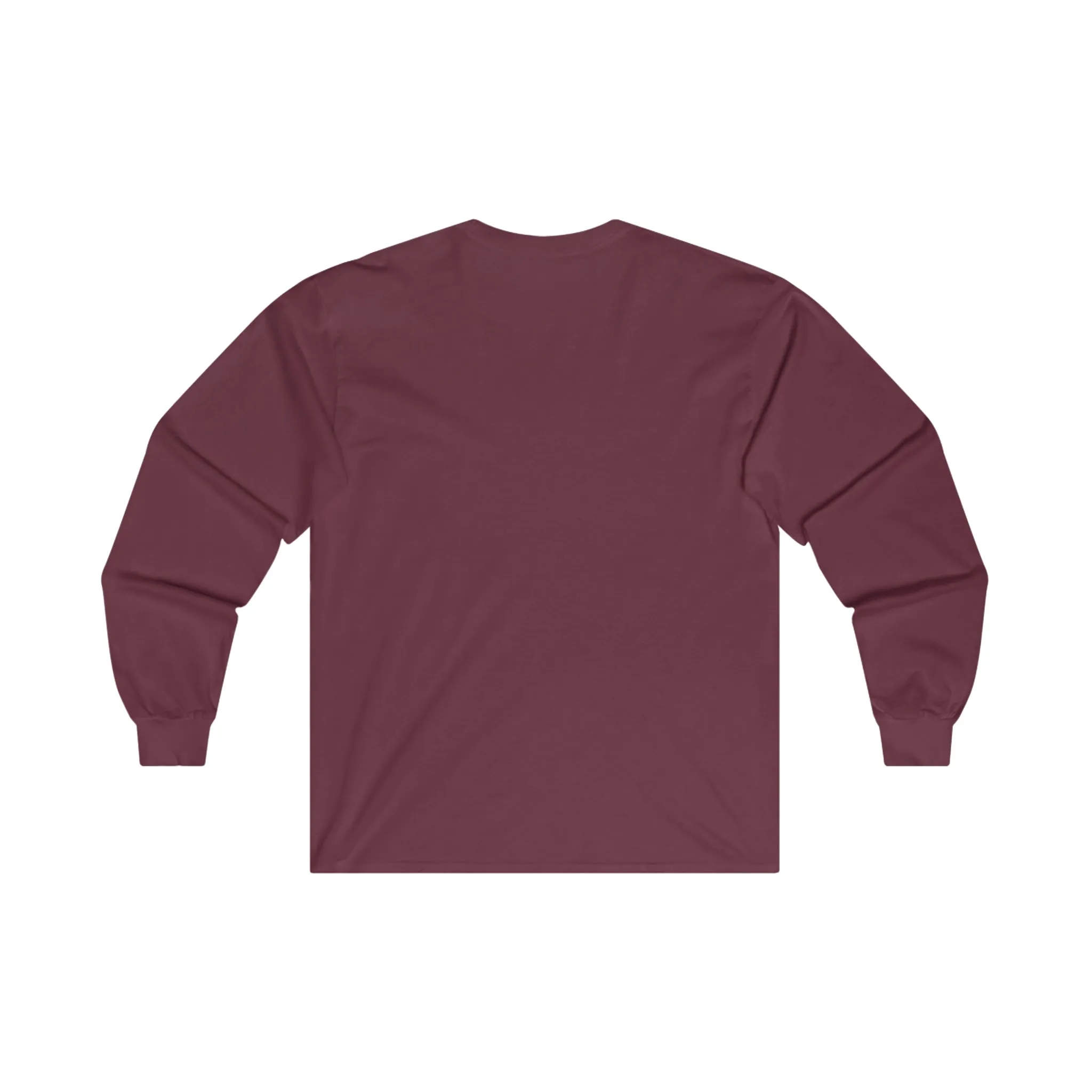 Coffee & Barbells - Unisex Ultra Cotton Long Sleeve Tee - White Front Logo Plain Back