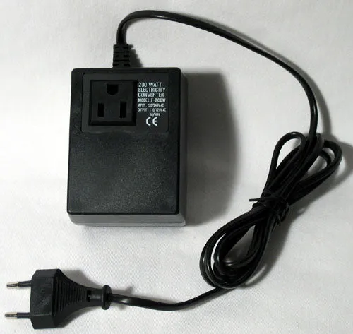 CONVERTER TRANSFORMER 240 TO 110 200W STEP DOWN ADAPTER VOLATAGE WATT POWER  NEW