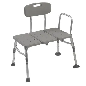 Drive Medical 12011kd-1 Plastic Tub Transfer Bench with Adjustable Backrest
