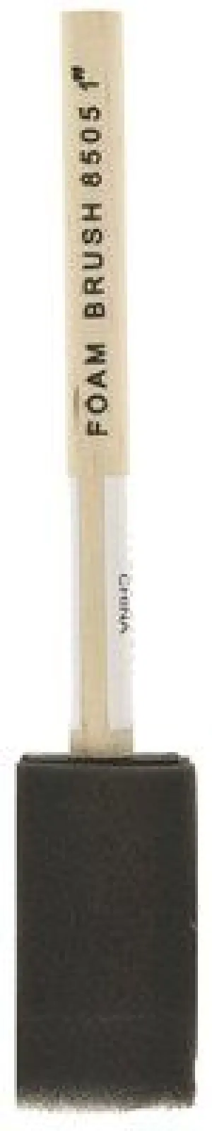 Economy Foam Brush High Density With Wood Handle 1 Inch