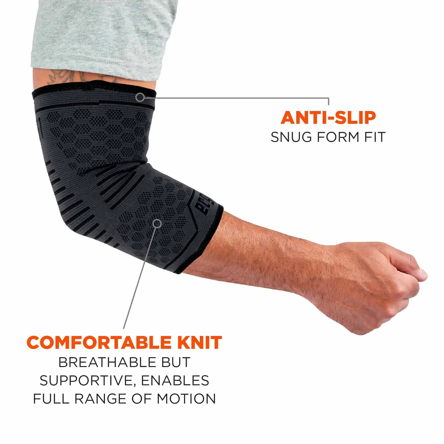 Ergodyne 16593 651 M Black Elbow Compression Sleeve