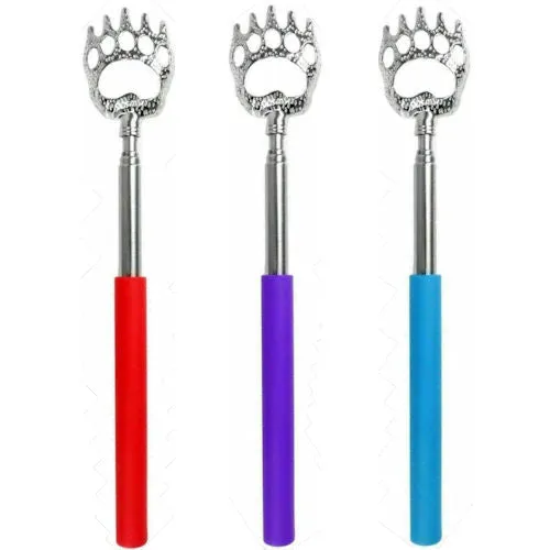 Extendable Claw Back Scratcher 42cm Assorted - Telescopic Handheld Scratching Tool for Itchy Relief