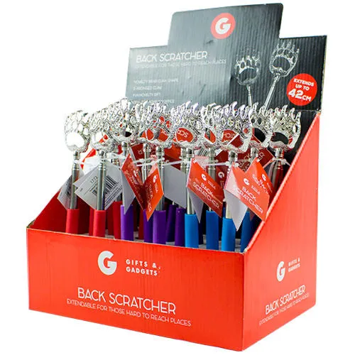 Extendable Claw Back Scratcher 42cm Assorted - Telescopic Handheld Scratching Tool for Itchy Relief