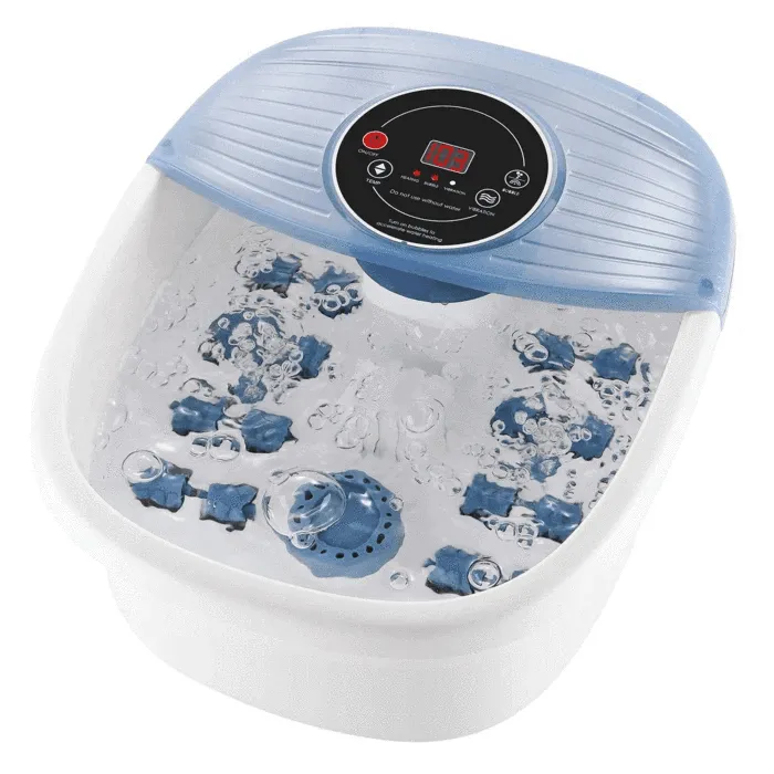 Foot Spa/Bath Massager with Heat, Bubbles, and Vibration, Digital Temperature Control, 16 Masssage Rollers with Mini Detachable Massage Points, Soothe and Comfort Feet