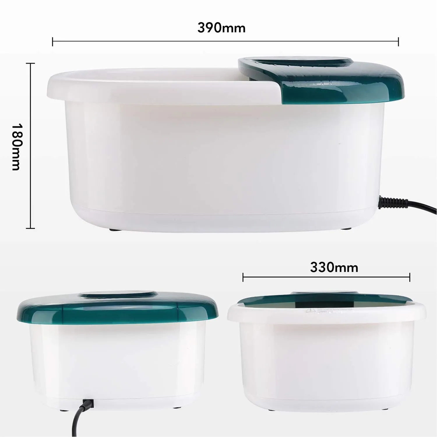 Foot Spa/Bath Massager with Heat, Bubbles, and Vibration, Digital Temperature Control, 16 Masssage Rollers with Mini Detachable Massage Points, Soothe and Comfort Feet