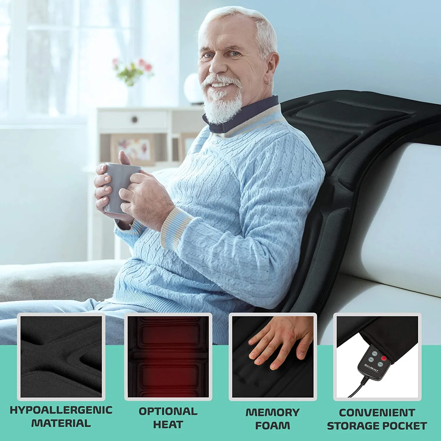 Full-Body Massage Mat, Black