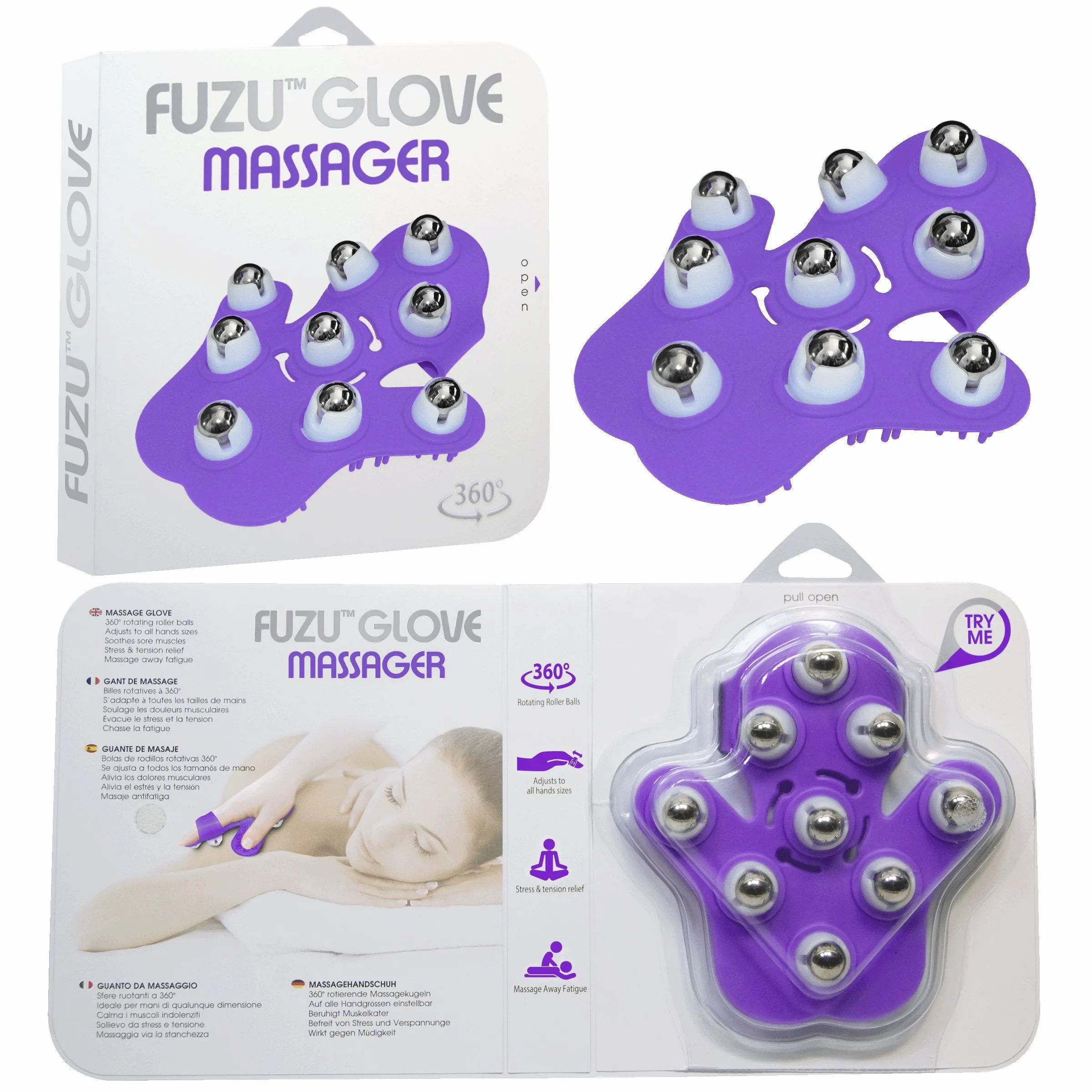 Fuzu Roller Glove Neon Purple