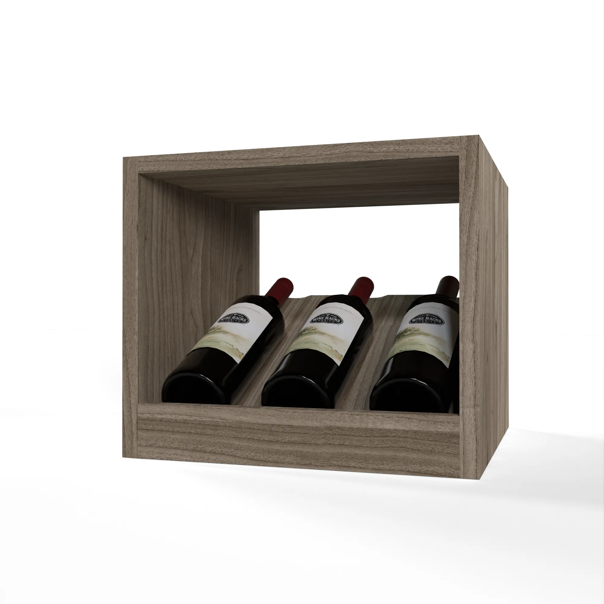 GrandCellar™ - 3 Column Full-Depth Elevated Cradle Display Row - 12"