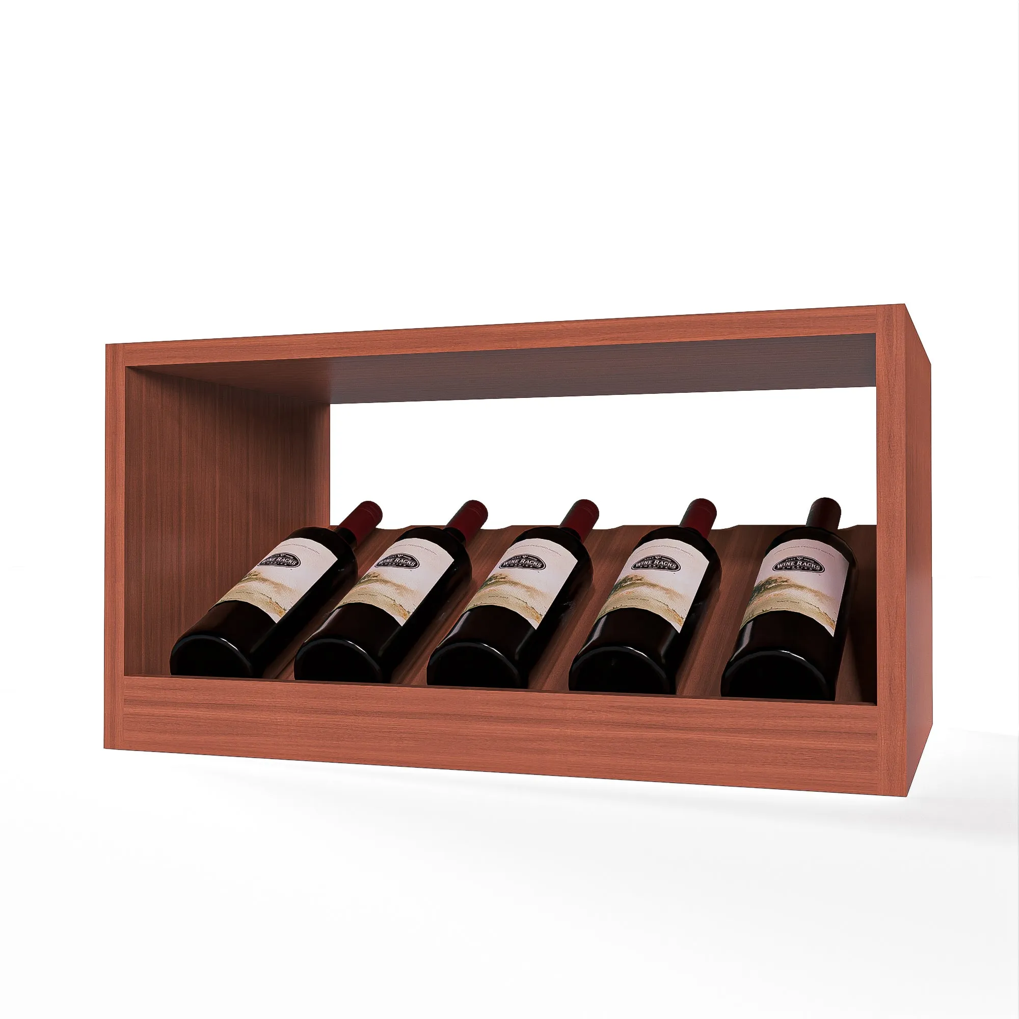 GrandCellar™ - 5 Column Full-Depth Elevated Cradle Display Row - 12"