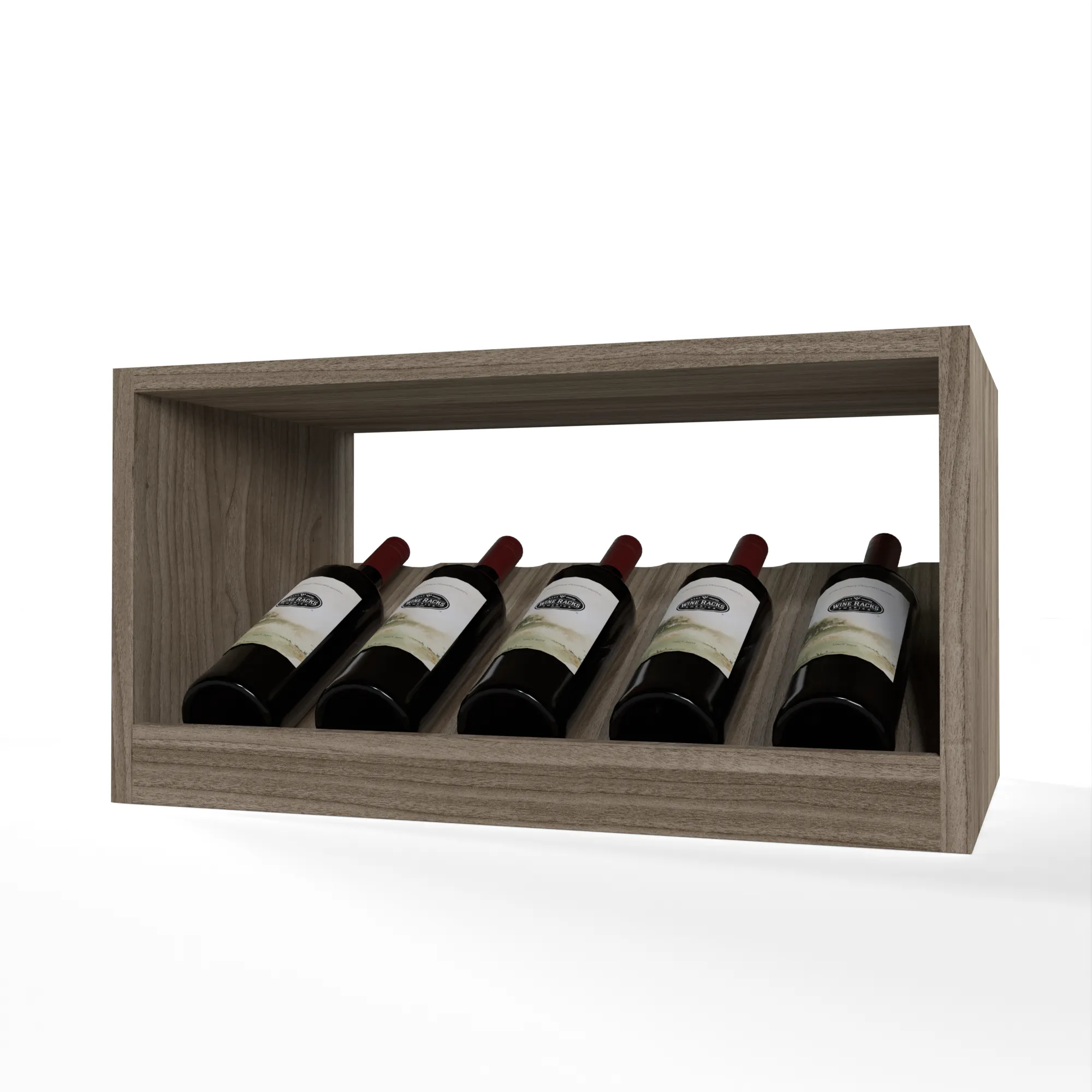 GrandCellar™ - 5 Column Full-Depth Elevated Cradle Display Row - 12"