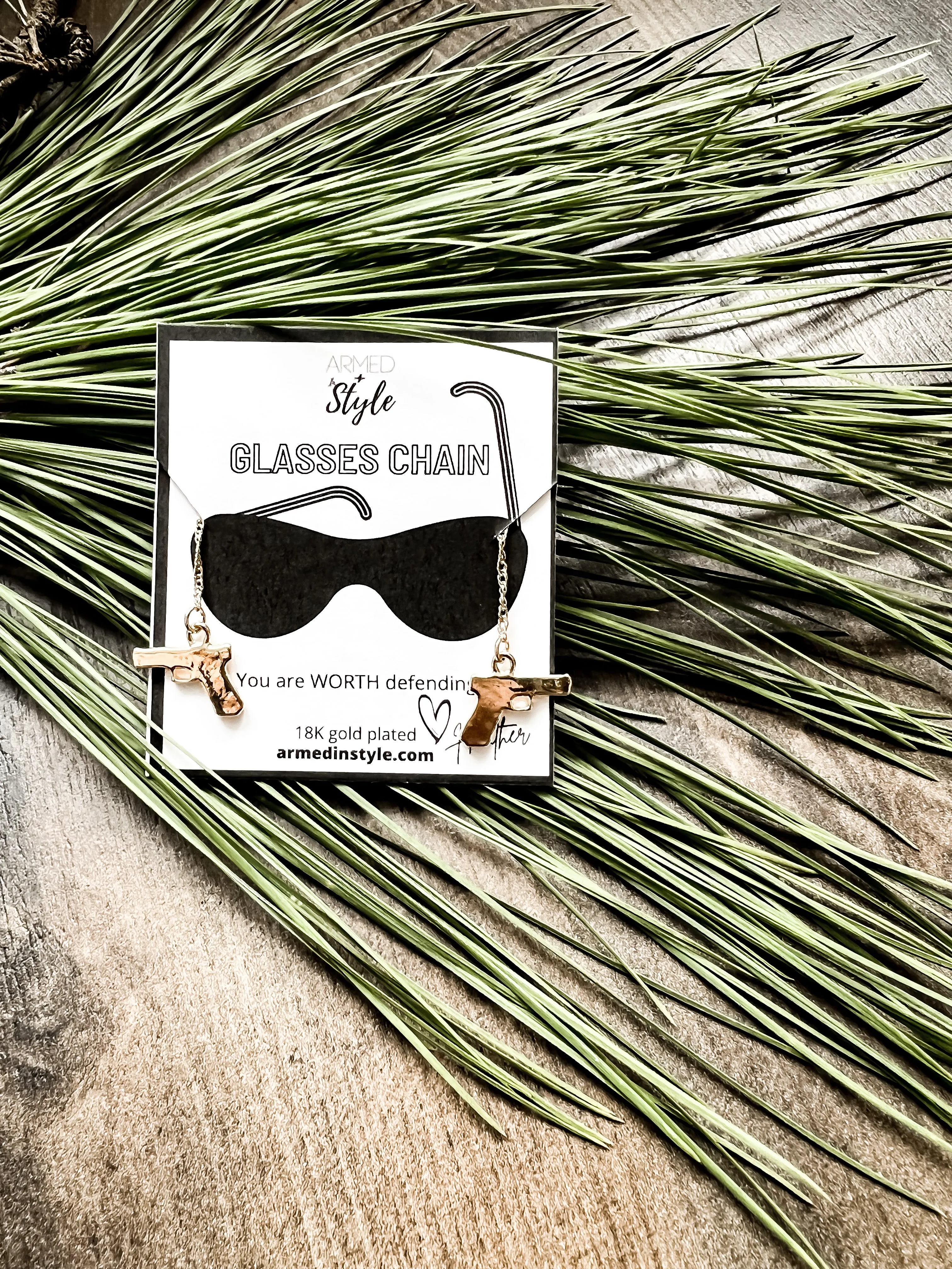 Gun Charm Glasses Chain