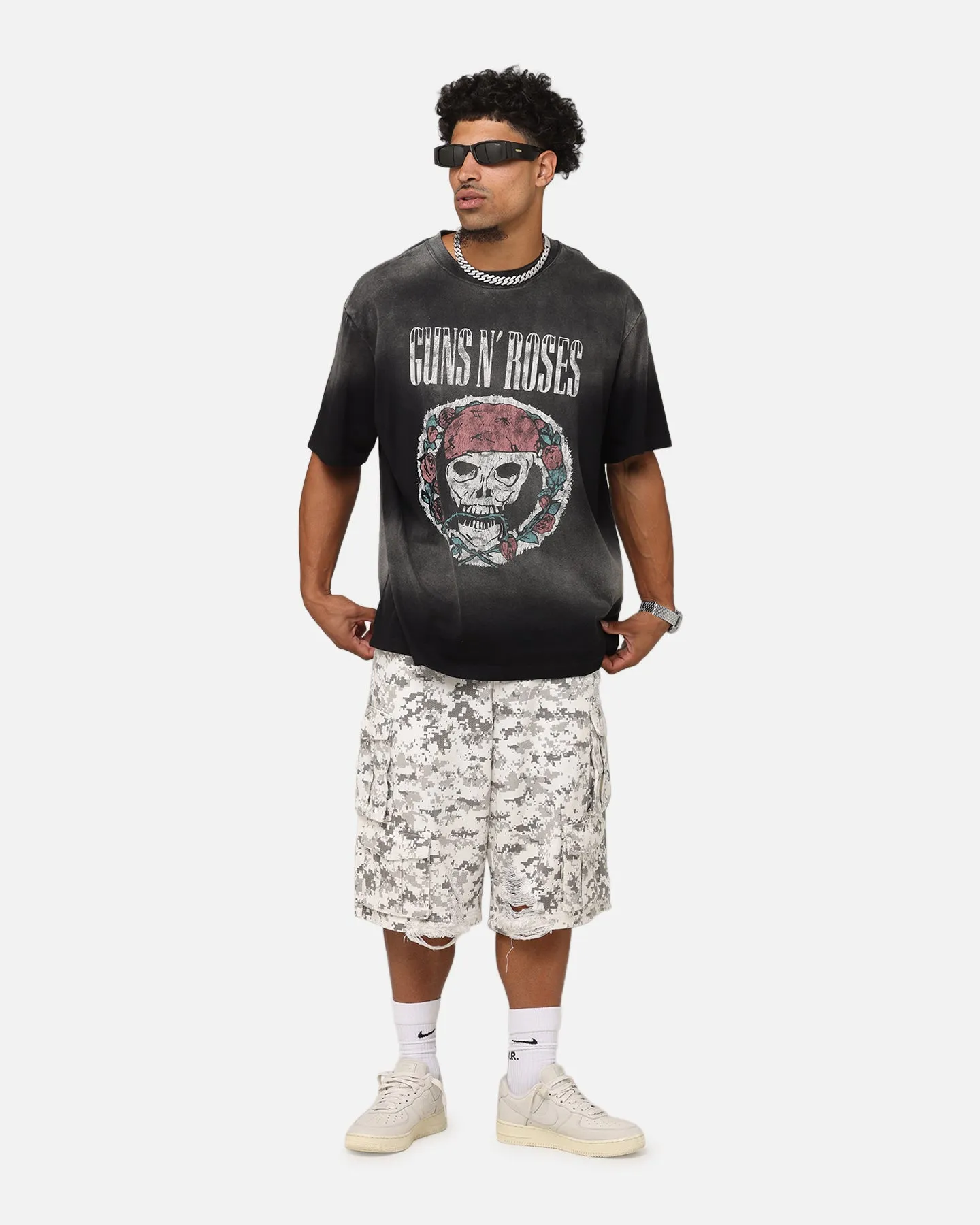 Guns N Roses LA Roses Vintage T-Shirt Washed Black