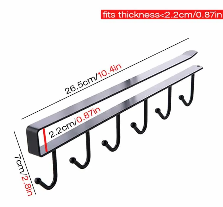 Hanging Kitchen Storage Rack for Cups