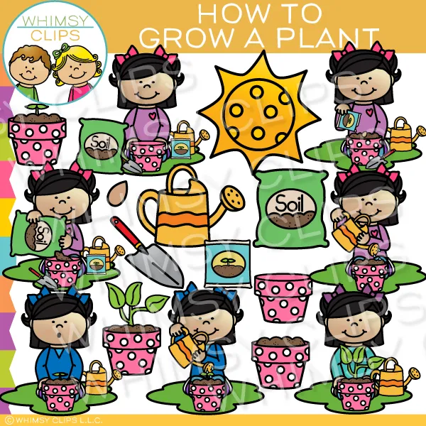How to Grow a Plant Clip Art