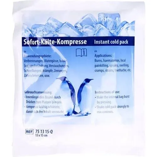 IMMEDIATE, COLD Compress, Quick, Burns Bruises Swellings sprain