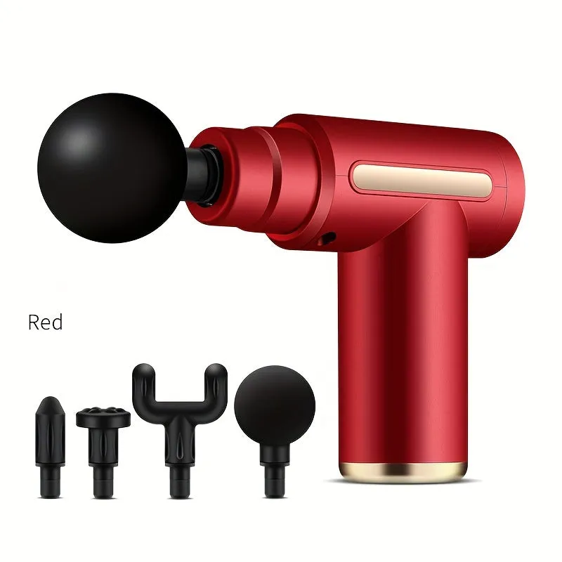 Instant Muscle Relief With Mini Massage Gun - 4 Interchangeable Heads For Targeted Pain Relief, Valentine's Day gift