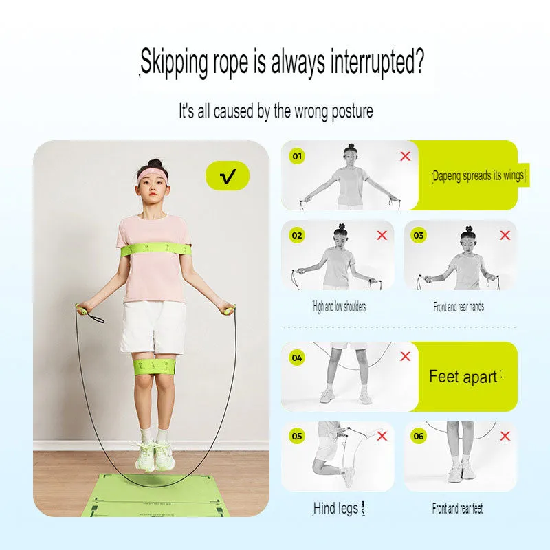 Jump rope tied with jump posture correction belt adjustable non-slip elementary school children's professional auxiliary training artifact correction shoulder strap