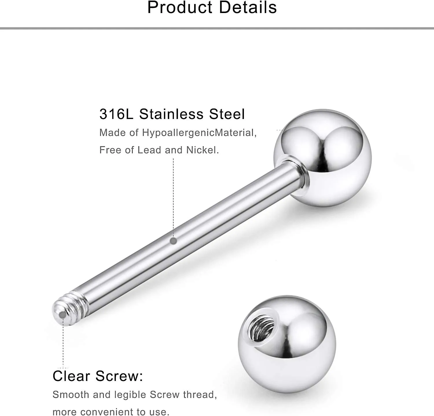 Lcolyoli 12-16Pcs 16G 14G Surgical Steel Tongue Ring Nipple Shield Barbell Ring Bar Nipplerings Body Piercing Jewelry for Women Men