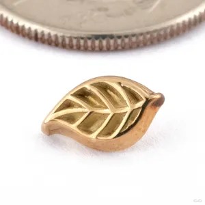 Leaf Threaded End in Gold from Kiwii Jewelry