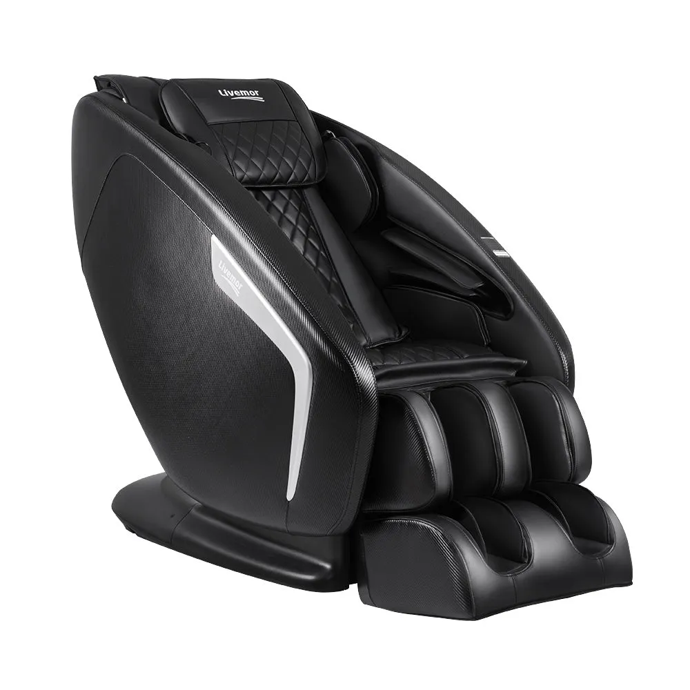 Livemor 3D Electric Massage Chair Shiatsu Kneading Massager Zero Gravity Large Black