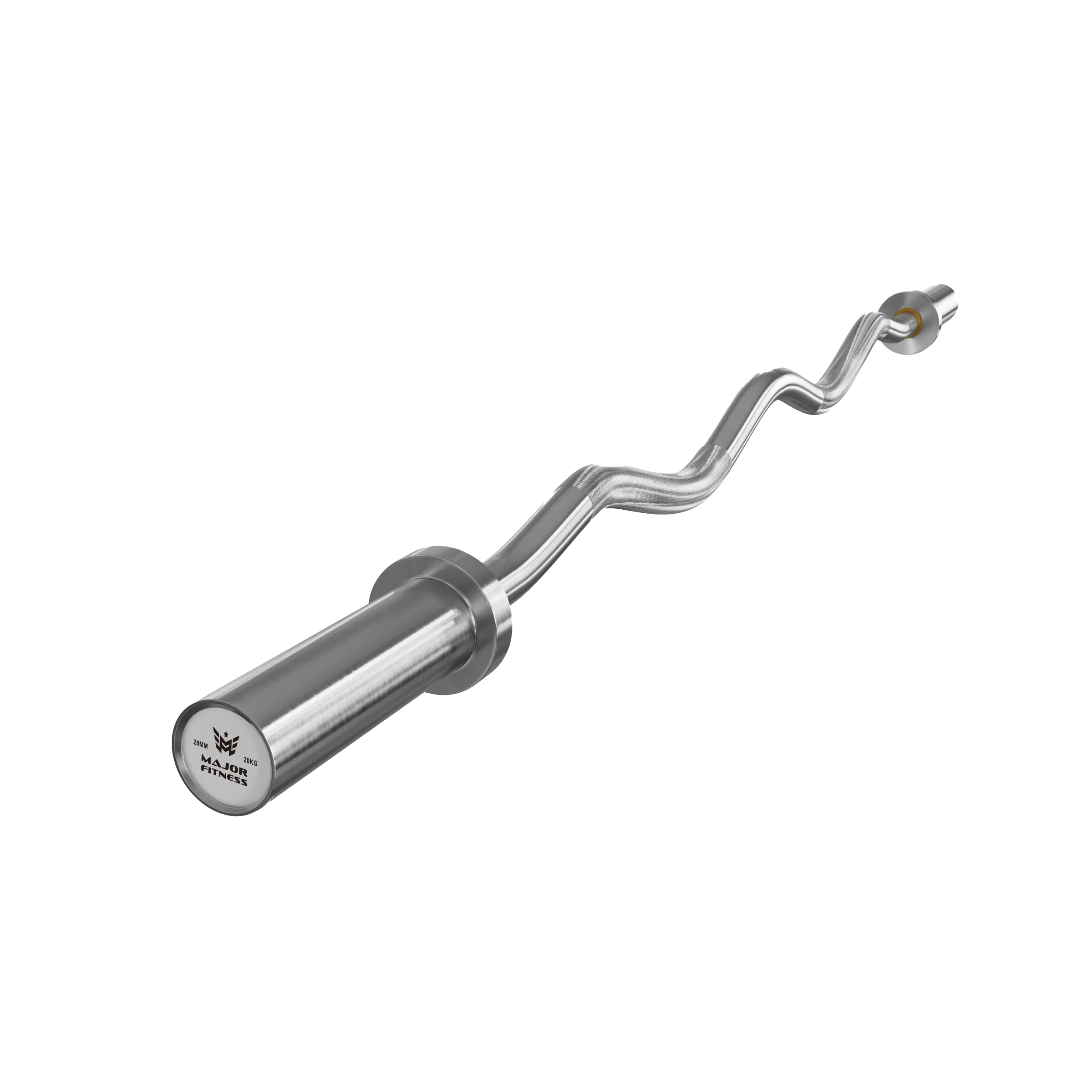 MAJOR FITNESS 4ft Olympic EZ Curl Barbell