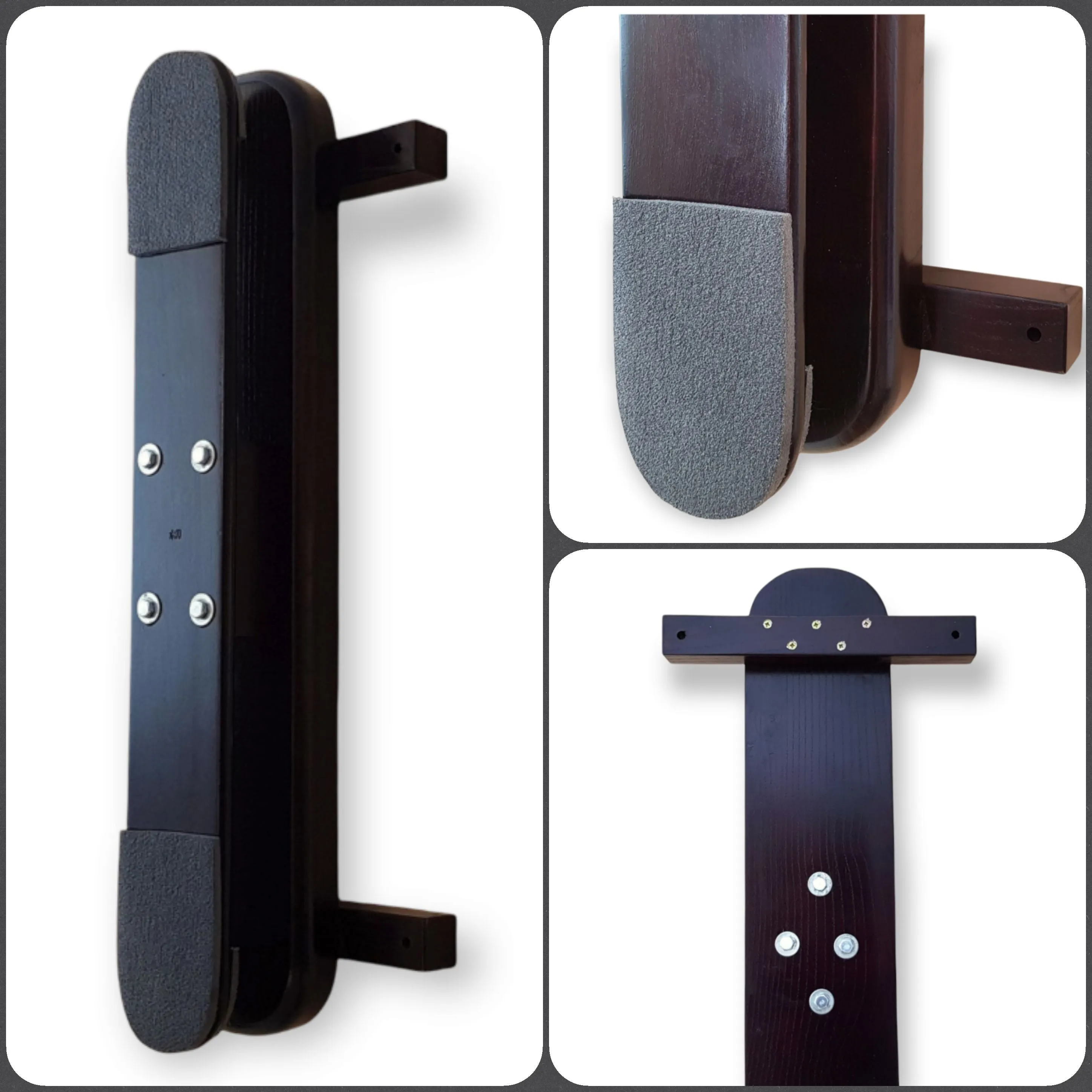 Makiwara - Wall mounted - Wooden padded striking post -  two levels (73 cm (28.7") x 10 cm (3.9"))