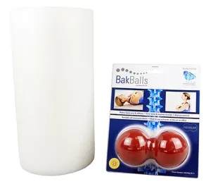 Mobility Kit - Regular - BakBalls (red, regular) and 12" white foam roller