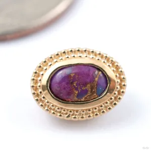 Oval Millgrain Threaded End in Gold from BVLA