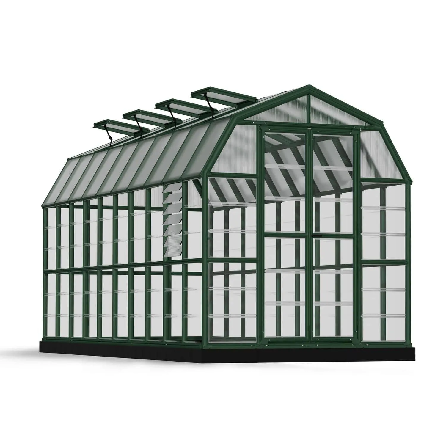 Palram - Canopia | Prestige 8x20 ft Clear Greenhouse Kit Package With 0.8mm Polycarbonate Glazing