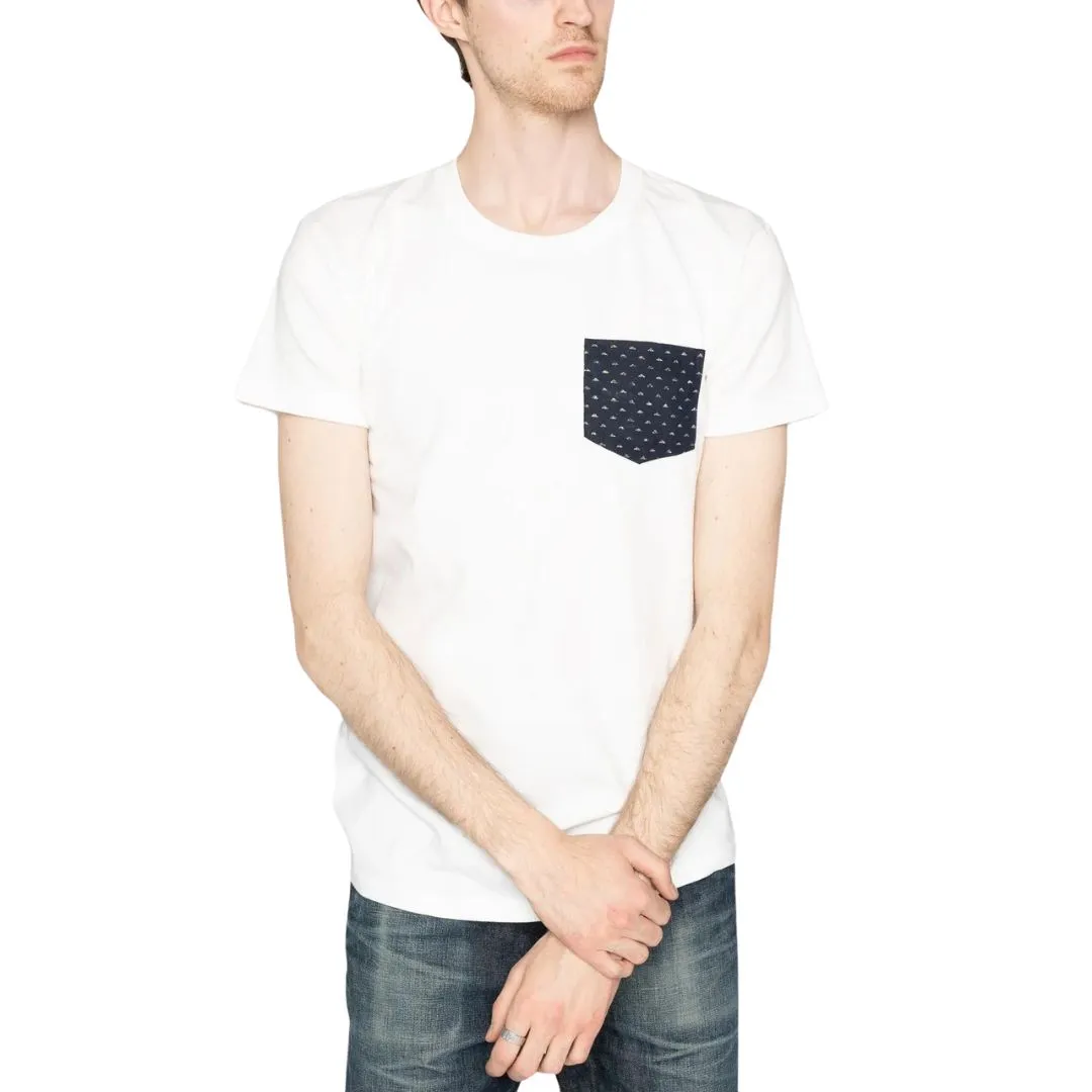 Pocket Tee (White   Kimono Triangles)