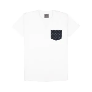 Pocket Tee (White   Kimono Triangles)