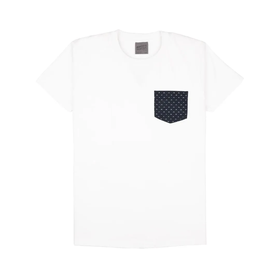 Pocket Tee (White   Kimono Triangles)