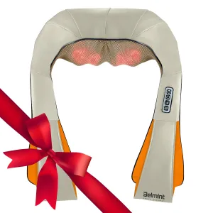 Shiatsu Massager with Heat for Neck and Back (Beige)