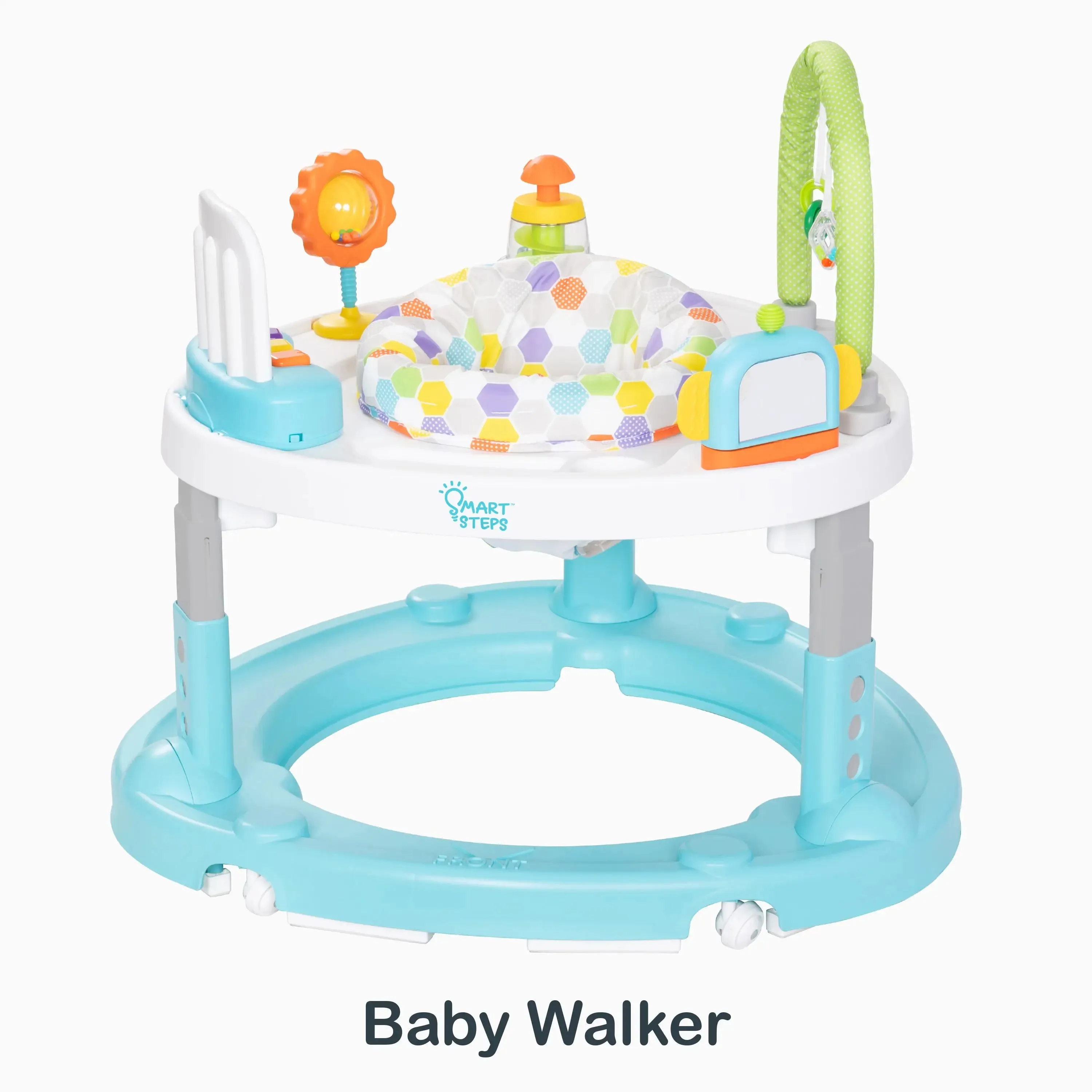 Smart Steps® by Baby Trend Bounce N’ Dance 4-in-1 Activity Center Walker - Hexagon Dots (Walmart Exclusive)