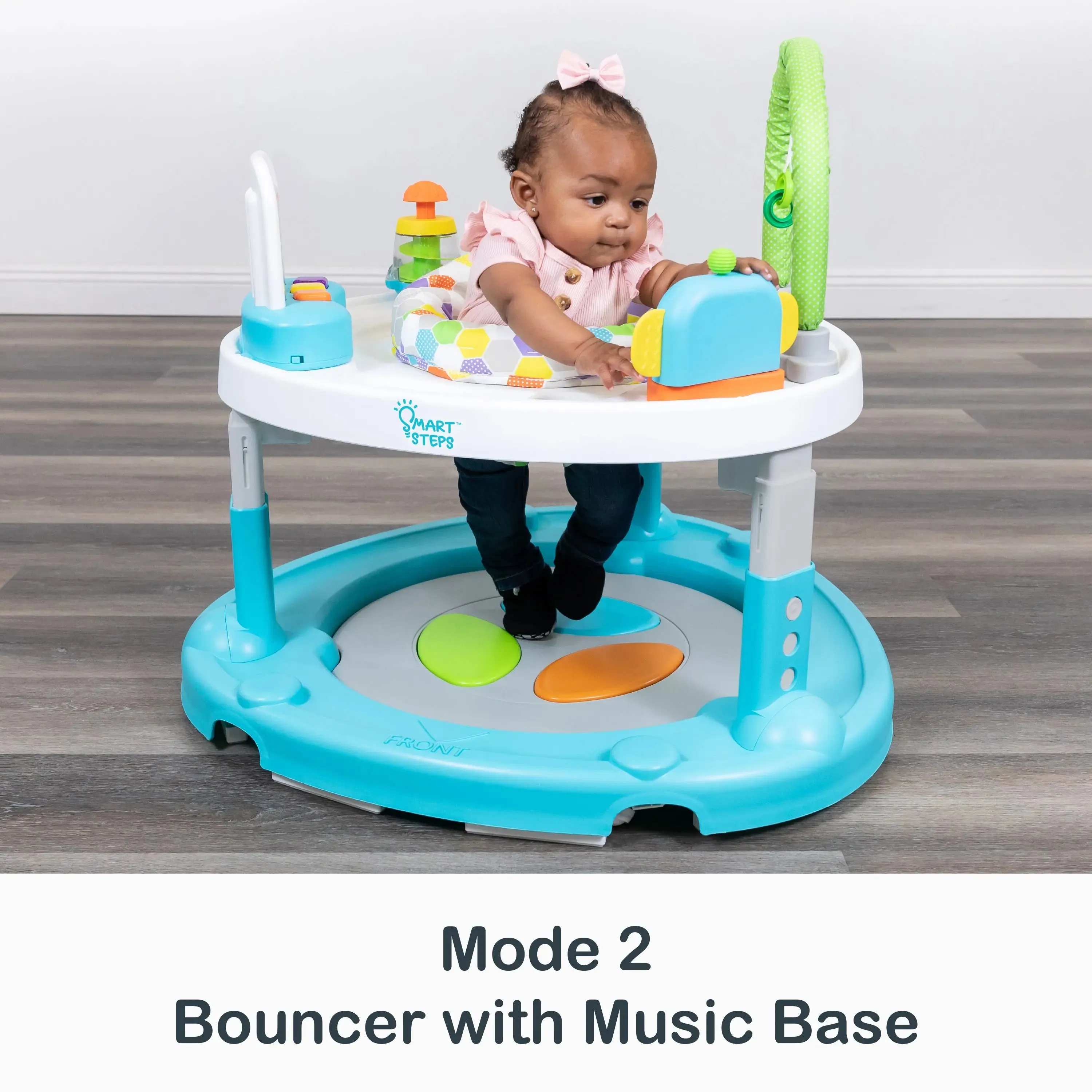 Smart Steps® by Baby Trend Bounce N’ Dance 4-in-1 Activity Center Walker - Hexagon Dots (Walmart Exclusive)