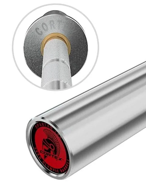 SPARTAN100 7FT 20KG OLYMPIC BARBELL (CHROME) WITH SPRING COLLARS